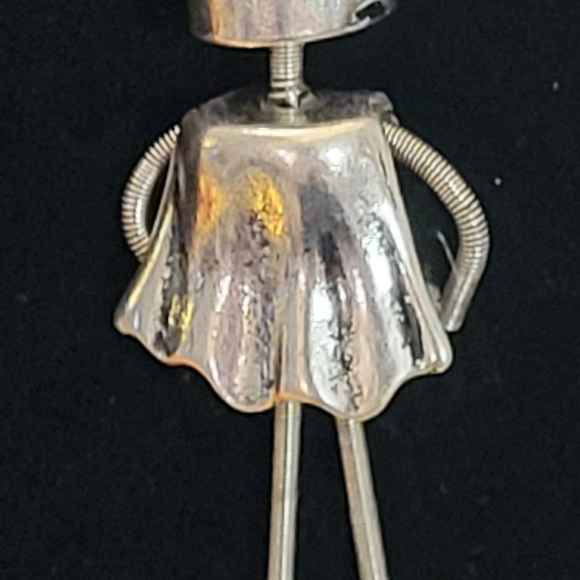 Cutest Silver Tones Super Robot Pendant Necklace - Picture 3 of 5